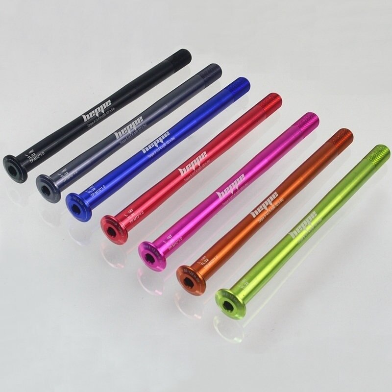 HEPPE-eje pasante para bicicleta de montaña, brochetas de eje trasero, 12x142, 12x148, liberación rápida, 167mm, M12xP1.0, multicolor
