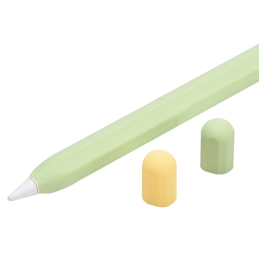 Til apple pencil 2 beskyttelsesetui pen point stylus penpoint cover blødt silikonebeskyttelsestaske til apple pencil 2 etui og hætte: 02