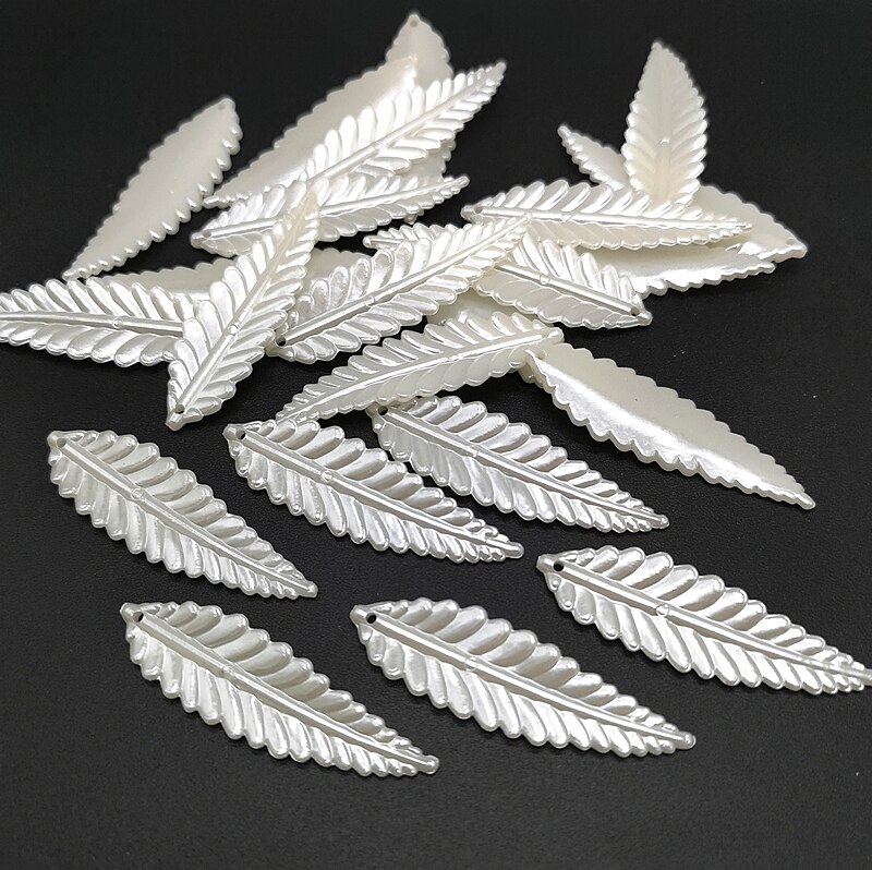 20pcs Jewelry Accessories Acrylic Beads Ivory Pearl Beads Loose Hole Beads Jewelry Accessories Beads Jewelry Making DIY