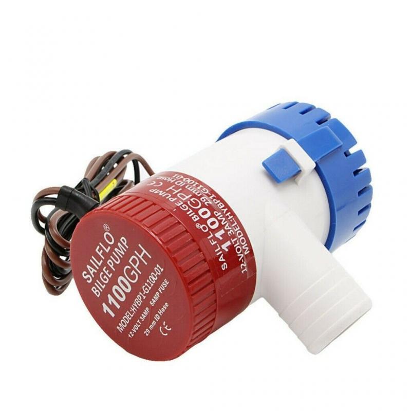1Pcs Bilge Pump1100GPH DC 12V Electric Water Pump For Submersible Seaplane Motor Homes Houseboat Boats Auto Marine Pump
