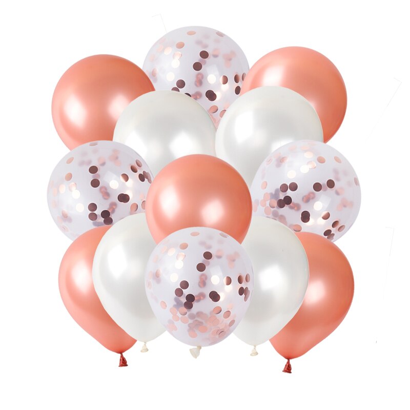 13 buc. 12 inch baloane confetti din aur roz baloane alb din latex decoratiuni pentru petrecerea de nastere copii baby shower globuri aniversare