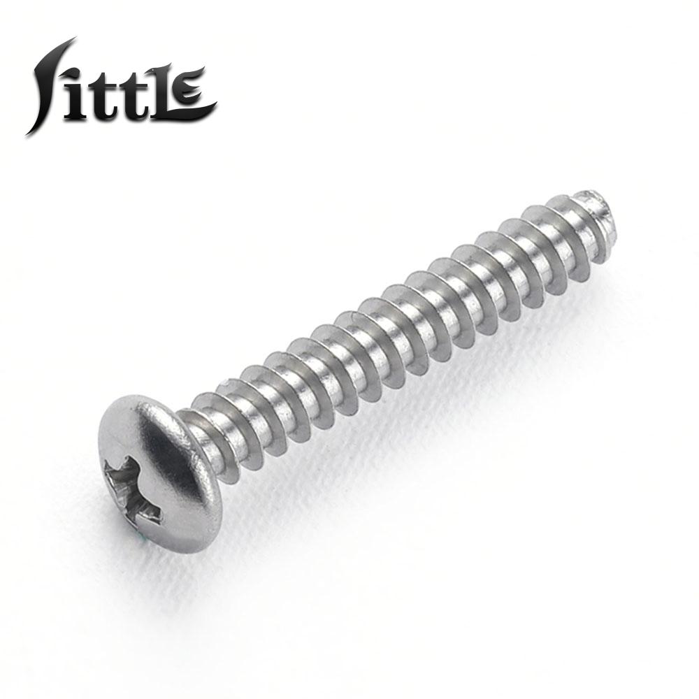 Tornillos autorroscantes de cola plana de cabeza redonda cruzada de acero inoxidable 304, Perno pequeño de cabeza plana M1 M1.2 M1.4 M1.7 M2 M2.2 M2.6 M3 M3.5