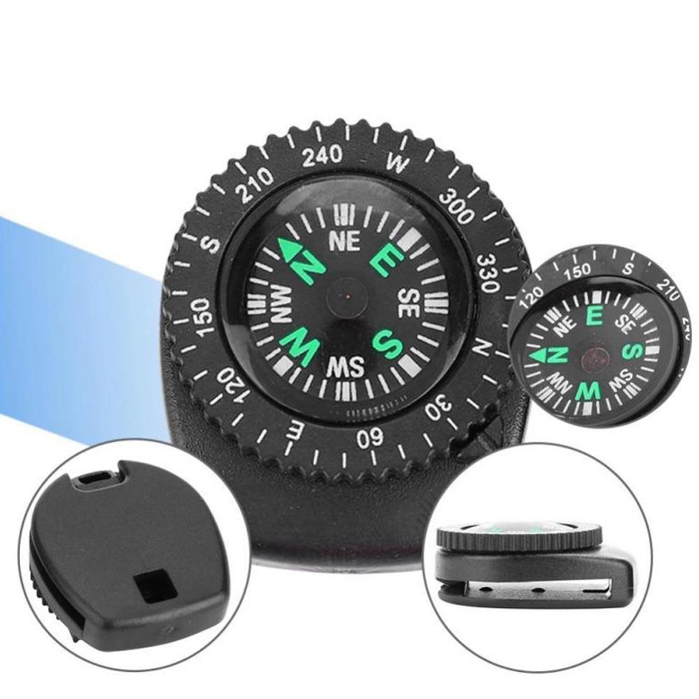 Mini Horloge Band Knop Kompas Armband Camping Wandelen Accessoires Survival Mini Kompas Outdoor Pocket L0J8