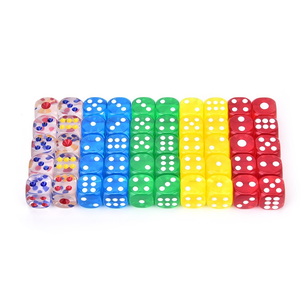 10 stücke Acryl Sechs Seitige D6 Stelle Würfel für D TRPG Party Bord Spiel Spielzeug
