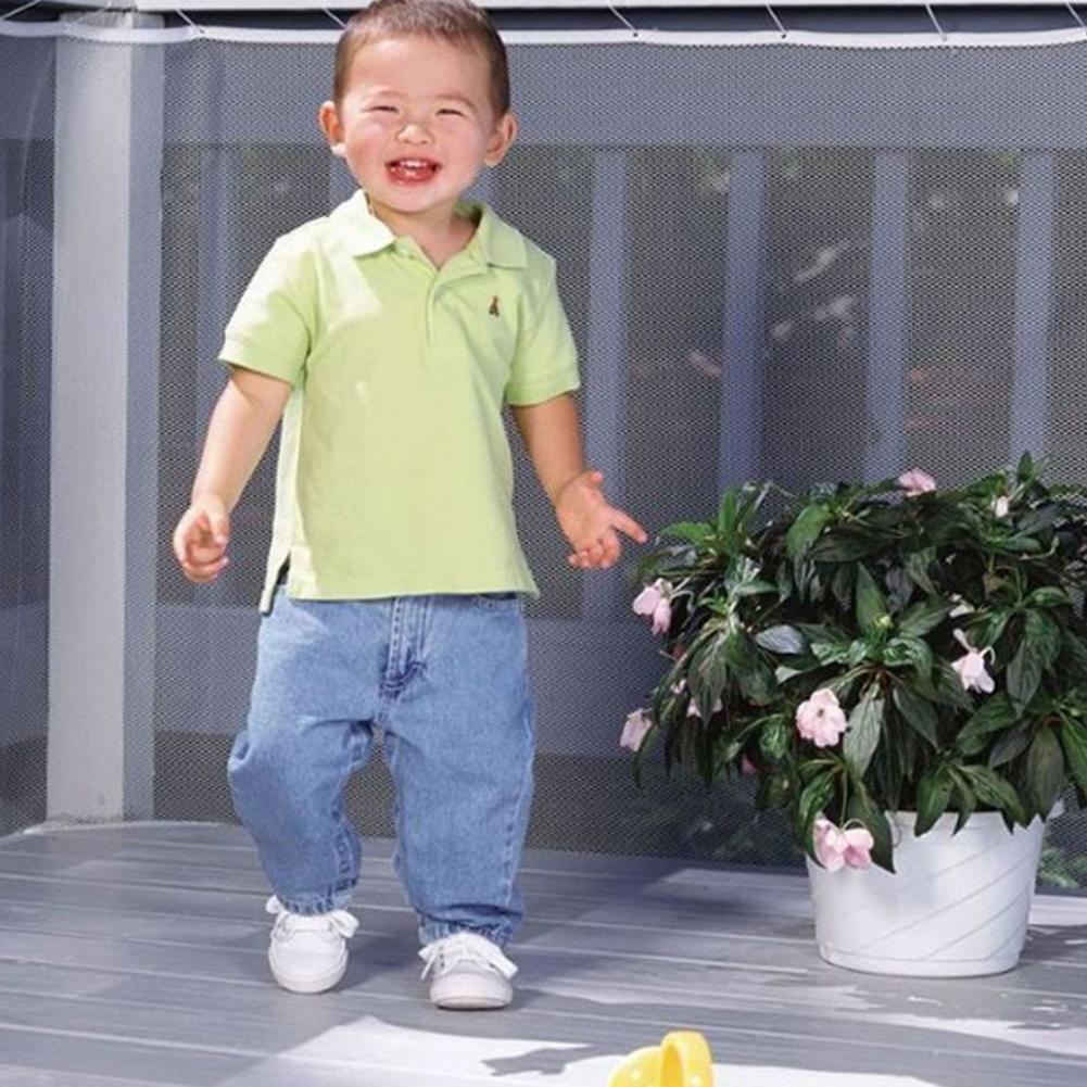 Banister Net Wear-resistant Mesh Fabric Rustproof Baby Balcony Banister Guard Stair Net for Baby