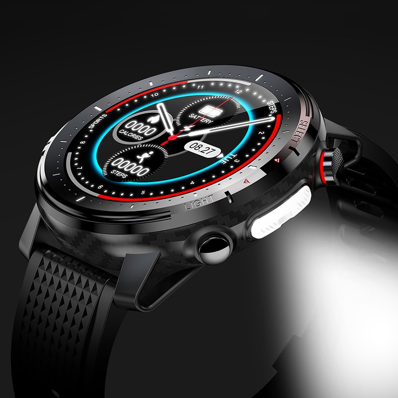 Timewolf el feneri akıllı saat erkekler için 2020 IP68 su geçirmez Smartwatch Android Reloj Inteligente akıllı saat erkekler kadınlar için
