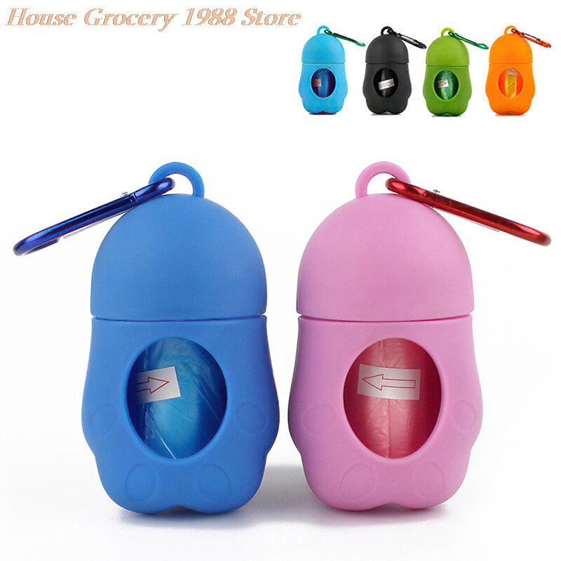 Pet Waste Bag Dispenser For Dog Waste Bag Holder Plastic Garbage Bag Dispenser Carrier Case Dog Pet 15 Roll Waste Poop Bags