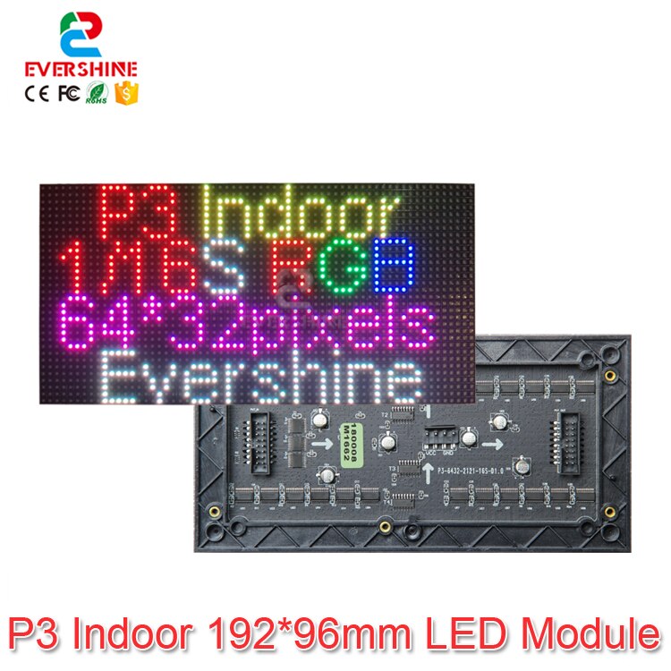 P3 drinnen SMD2121 1/16 Scan 3in1 RGB Voll Farbe LED-Anzeige Paniel Modul 192*96mm 64*32 Pixel, p3 drinnen RGB LED Modul