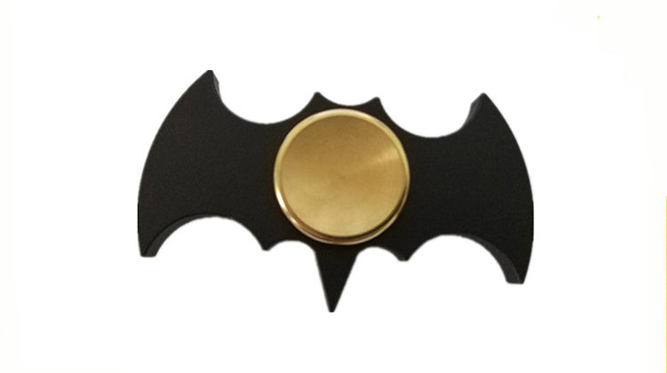 Zwart Cool Bat Top Spinner Speelgoed voor Autisme en ADHD Focus Angst Relief Stress Speelgoed Kids Fidget Spinner Metalen koper