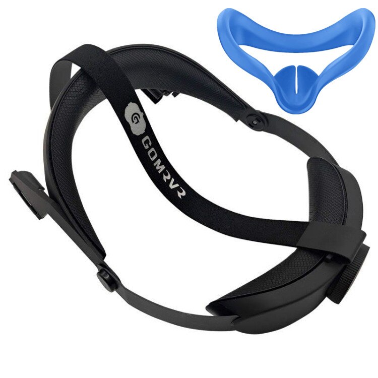 Gomrvr oculus quest 2 halo strap
comfortable adjustable ergonomic virtual reality accessories: blue