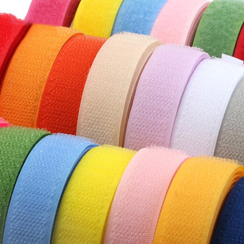 5 meter/par 20mm farverige kroge uden selvklæbende fastgørelse tape krog og løkke nylon magisk tape kabelbindere gør-det-selv-tilbehør