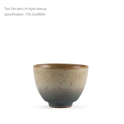 Japansk stil farverig ovn bagt keramisk kung fu te sæt kop grov keramik tekop keramisk kop mester kop enkelt kop tekopper: H