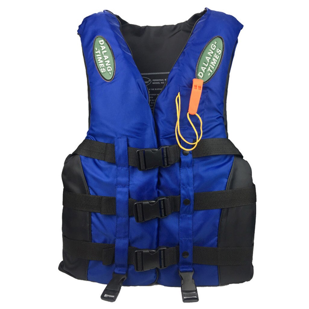 Adults Life Jacket Aid Vest Kayak Ski Buoyancy Fishing Boat Watersport Oxford Adults Life Jacket Aid Vest For Surfing Swimming: Blue / XXXL