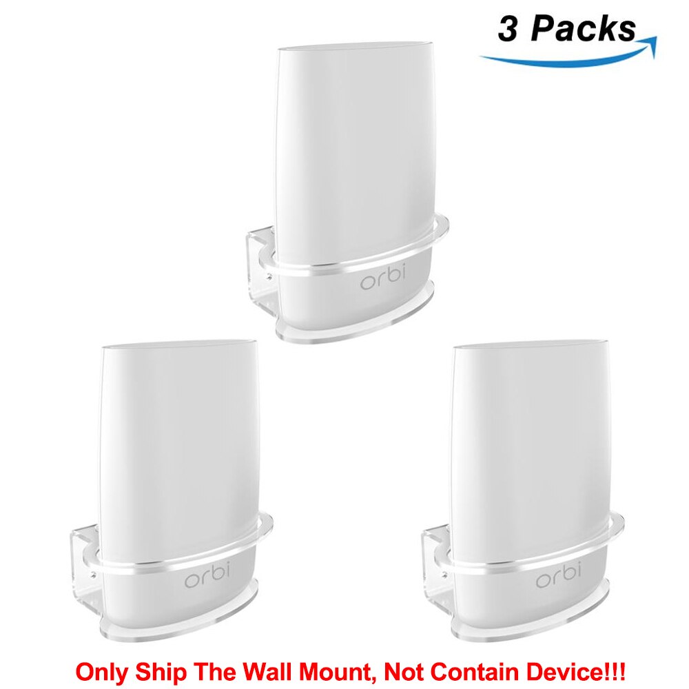 Household Clear Acrylic Wall Mount Sturdy Bracket For Netgear Orbi WiFi Router RBS40, RBK40, RBS50, RBK50, AC2200, AC3000