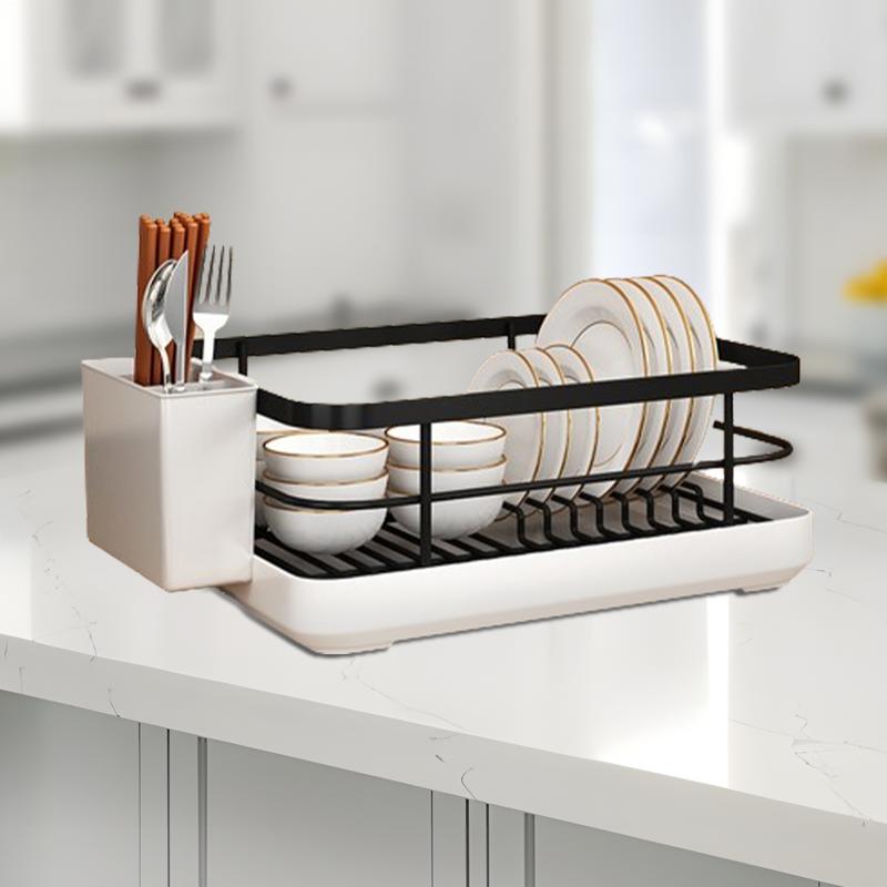 Kitchen Drying Rack Kitchen Dish Storage Rack Countertop Drain Rack With Utensil Holder Drying Dish Rack Kitchen Supplies