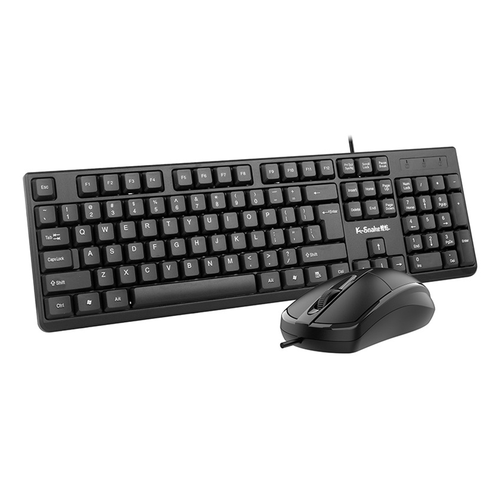 1Pcs Wired USB Keyboard And Mouse Set Suitable For Computer Laptop Business Office Game Keyboard And Mouse Set: Silver