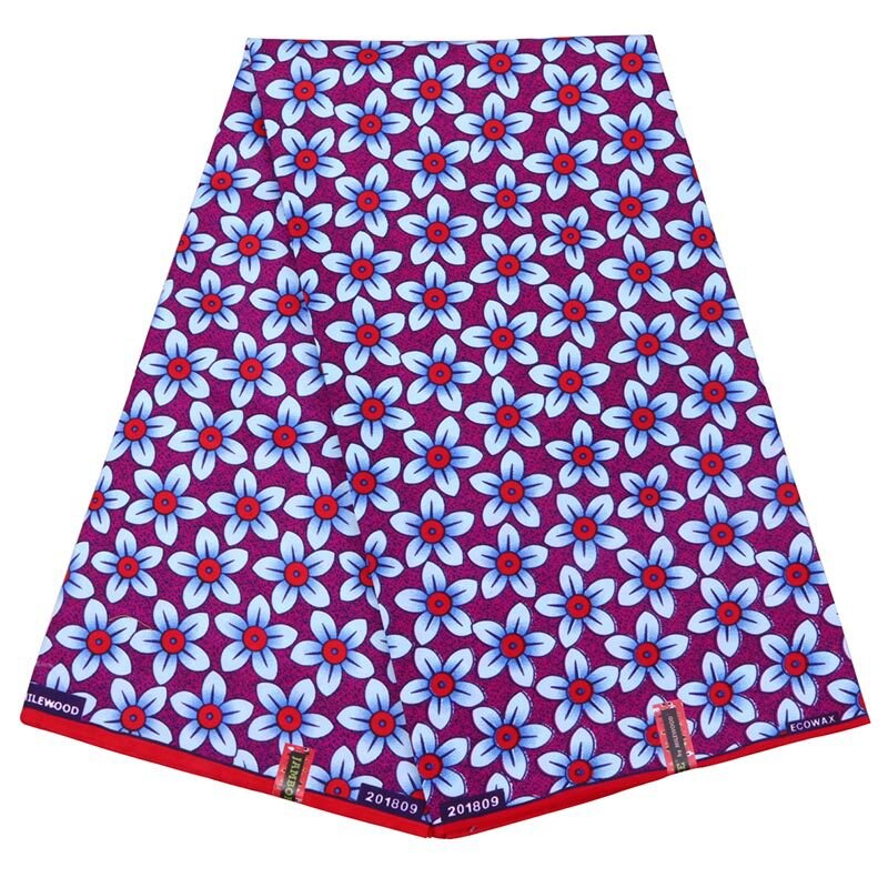 Afrikansk polyester voks print stof ankara bintareal voks afrikansk stof til festkjole: 3 yards / 8