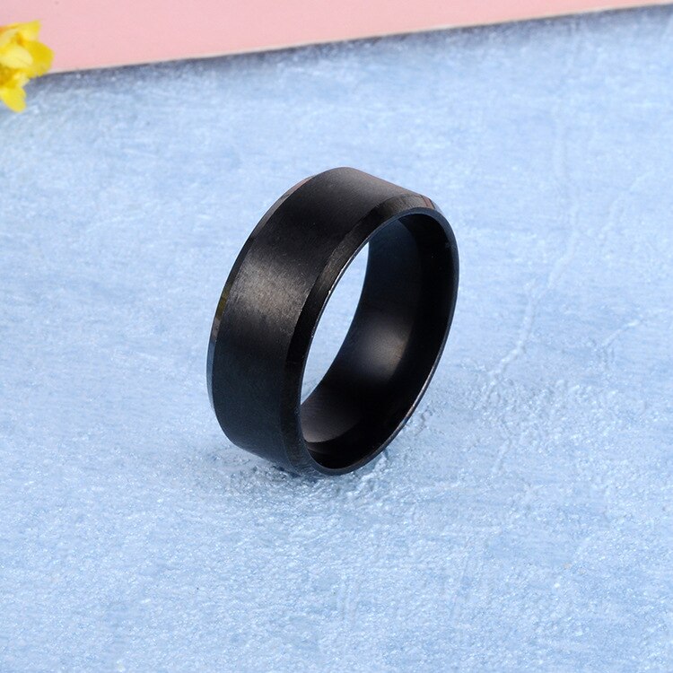 Ring Mannen Titanium Zwart