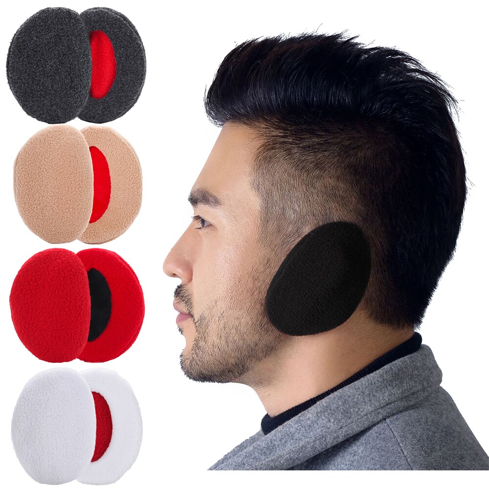Adulte femmes homme hiver oreillettes sans bande chauffe-oreilles cache-oreilles couverture d'oreille polaire cache-oreilles: Set4-L