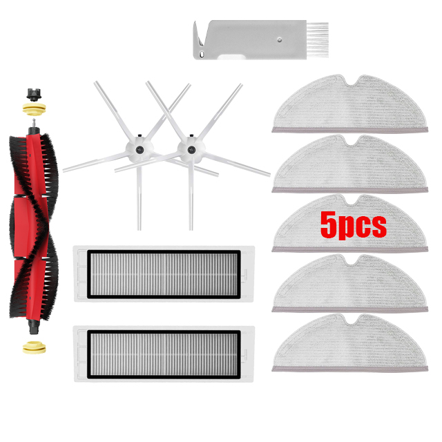 For XiaoMi Roborock s5 Max s6 MaxV s6 Pure Vacuum Spare Parts Water Tank Dust Box HEPA Filter Main Brush Mop Cloth Side Brush