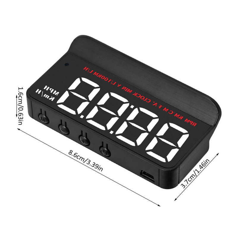 OBD2 Smart Gauge Car HUD Display Multifunction Digital for Upgrade