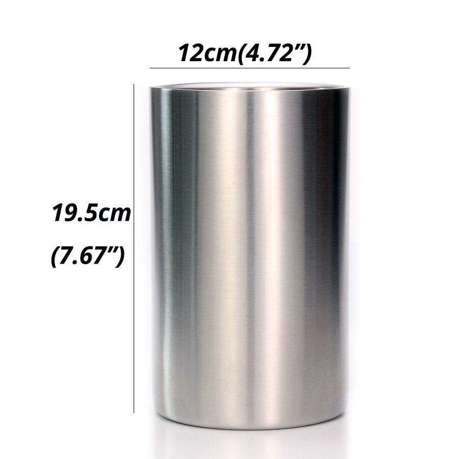 Double Layer Thick Cylinder Insulation Home-Bar Beer Wine Cooler Ice Bucket: Default Title