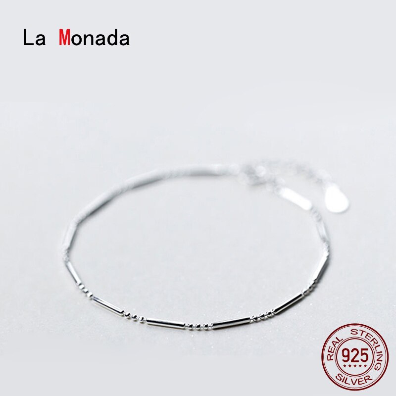 La Monada Fijn Zilver 925 Sieraden Armband Vrouwelijke Vrouw Kleine Kraal Minimalistische Armbanden Voor Vrouwen Zilveren 925 Sterling