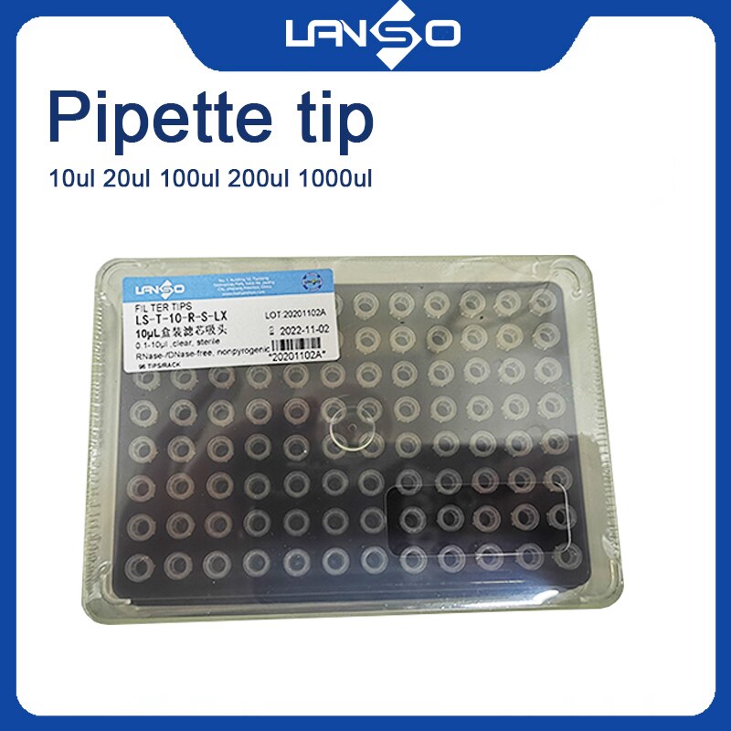 Laboratory Pipette Tips 10ul Micropipette Disposable Plastic Pipette Tip Lab Equipment Pipettor Tips96pcs