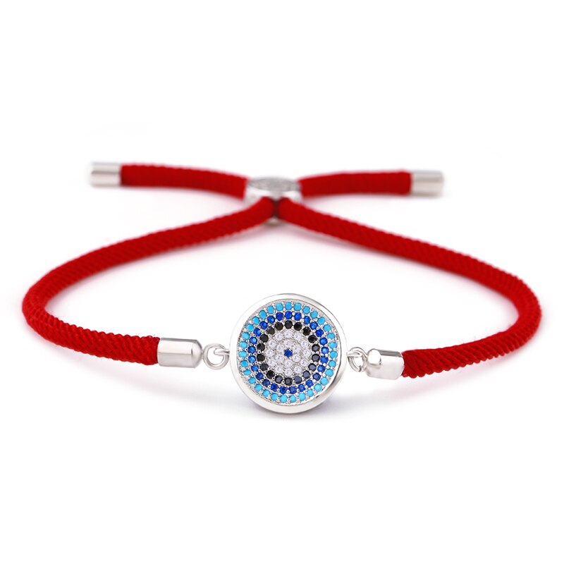 Flola Turkse Mannelijke Armband Goud Zirconia Evil Eye Armband Vrouw Dubai Gouden Sieraden Charm Draad Erkek Bileklik Brtb12