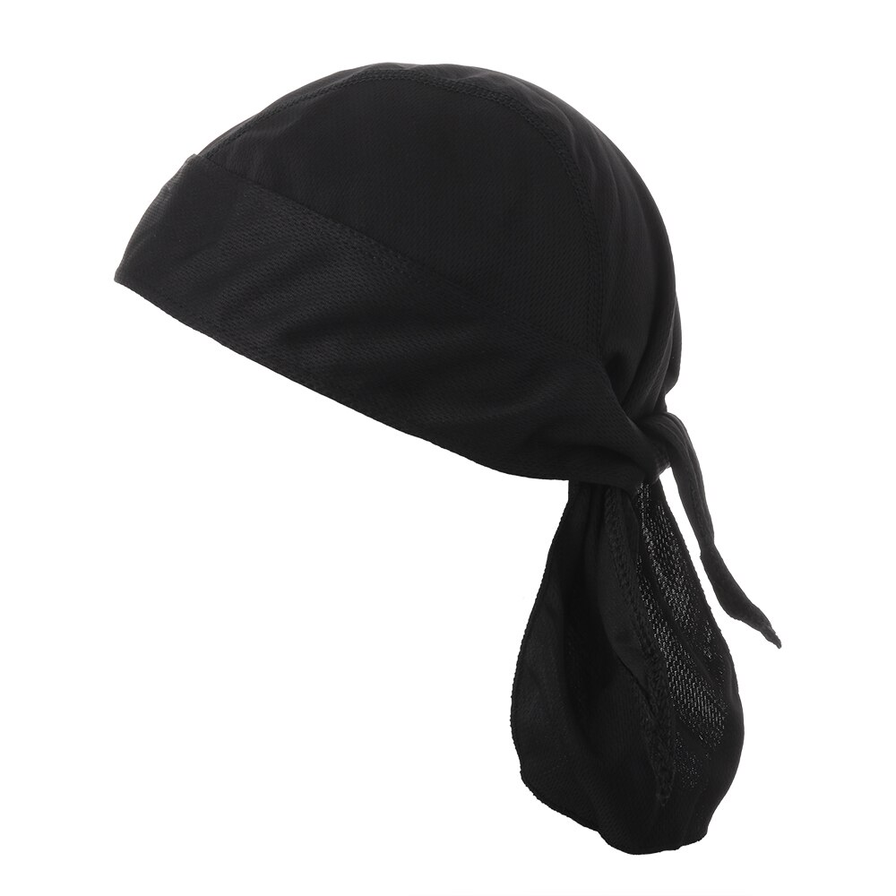 Atmungsaktive Radfahren Kappen Kühlung schnell trocken Bandana Pirat Deckel Fahrrad Kopftuch Polyester Reiten Hütte Stirnband Sport Liefert: Schwarz