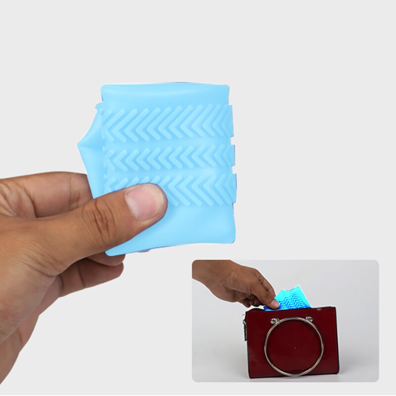 Silicone Rain Boots Cover Waterproof Cotton Pad Non-Slip Wear-Resistant Outdoor Pocket Shoe Cover