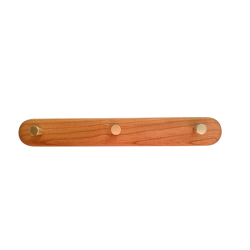 1 pièces nordique patère bois cintre tenture murale créative rangée crochet porche chambre en laiton porte arrière mur crochet: D 3 hook