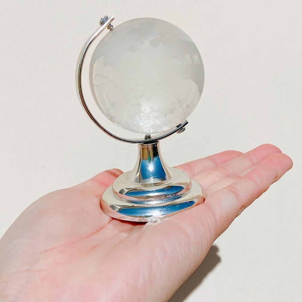 Round Earth Globe Convenient Crystal World Map Funny Miniature World Globe