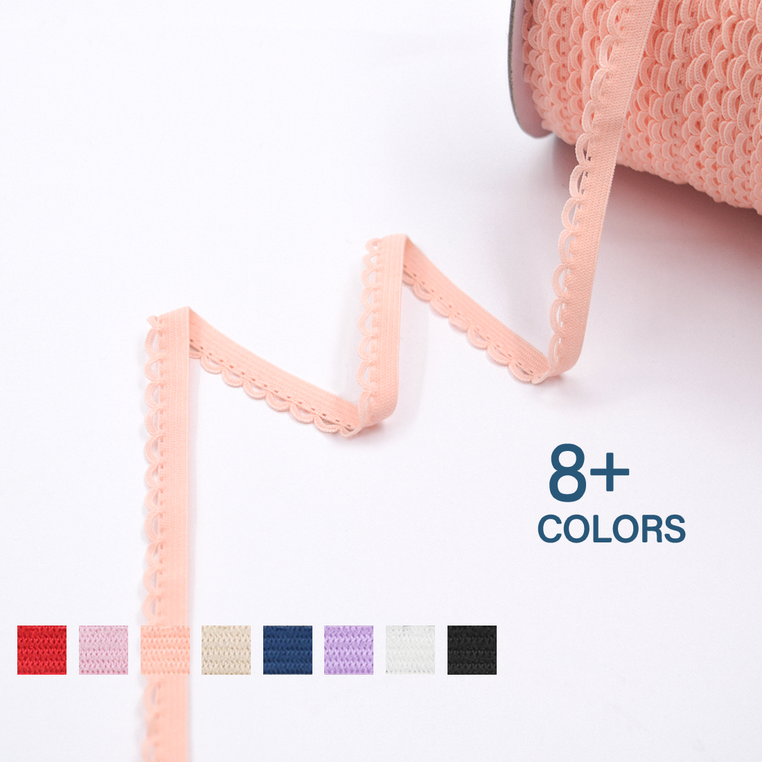 NINE telares-banda elástica de 3/8 "y 10mm de ancho para ropa interior, sujetador y pantalones, accesorios de costura hechos a mano, 2, 5 y 10 yardas accesorios de costura correas para bolsos bies para costura: Cobre / 1 mes