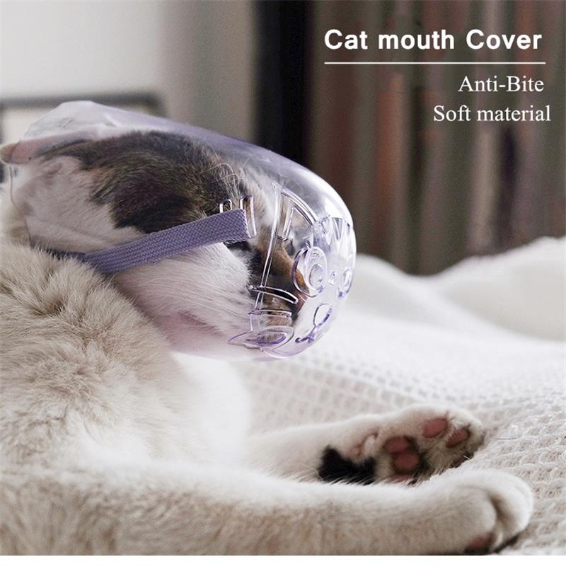 Respirant chat museau anti-morsure toilettage masque réglable chaton bouche masque couverture pour bain de chat fournitures de nettoyage