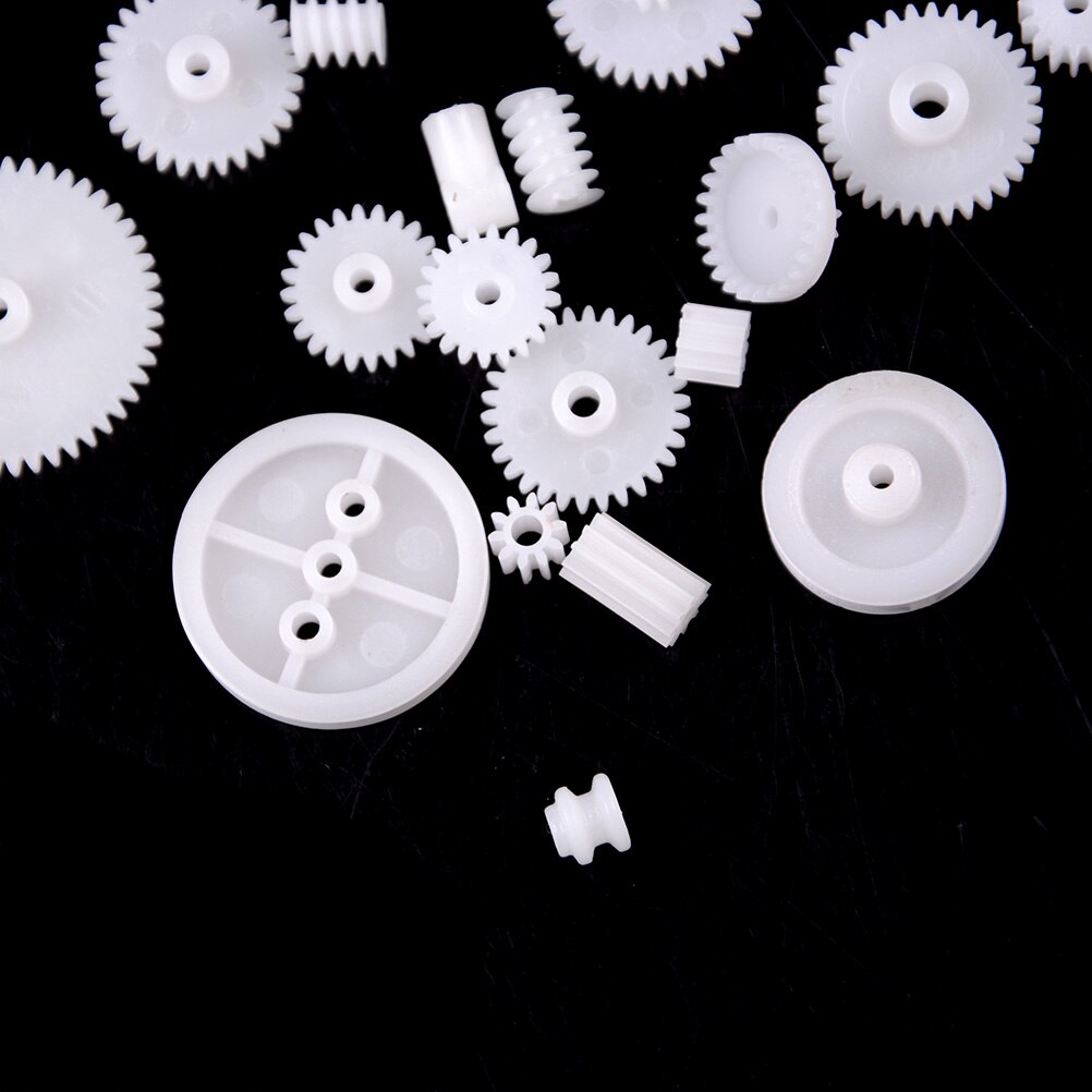 Plastic Gear Motor Gearbox For Model Toys Car Ship DIY Accessories For Children Scientific Experiment 34Pcs