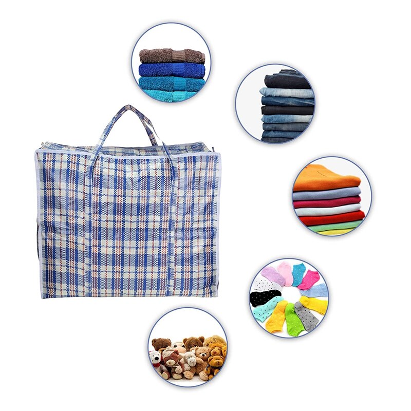 Extra VALUE Large Strong and Durable Laundry Bags perfect for Laundry/Moving House/Storage Reusable Store Zip Bag