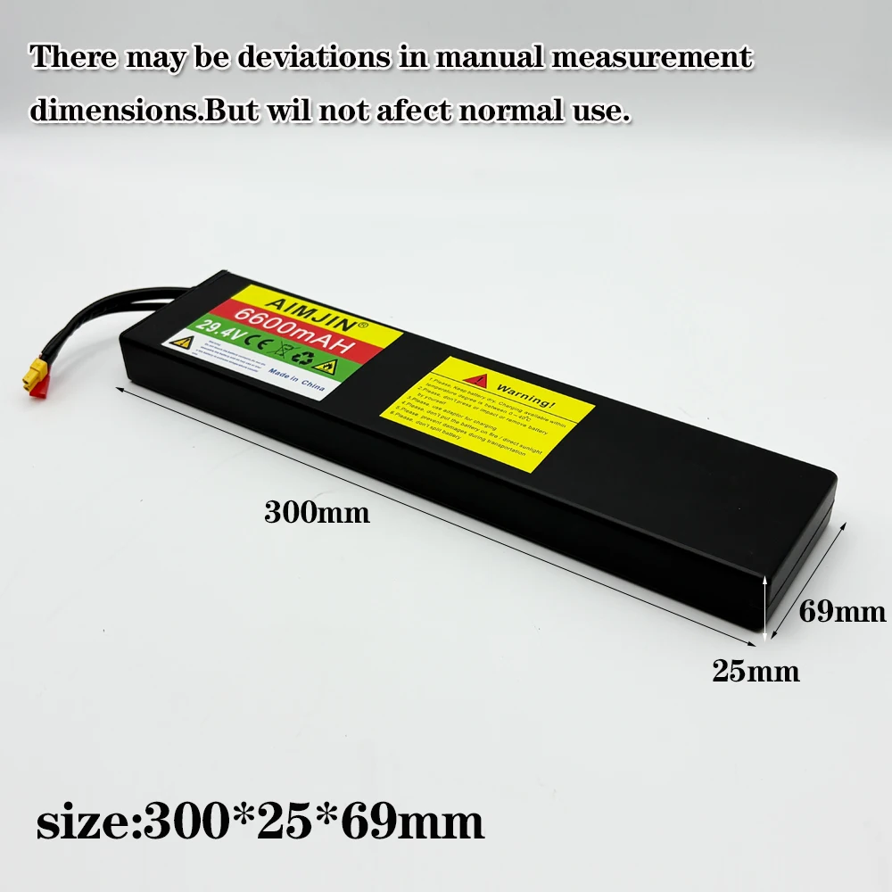 Batteria ricaricabile agli ioni di litio 7S2P 25,2 V 6000 mAh con BMS per scooter elettrico 29,4 V + caricabatterie