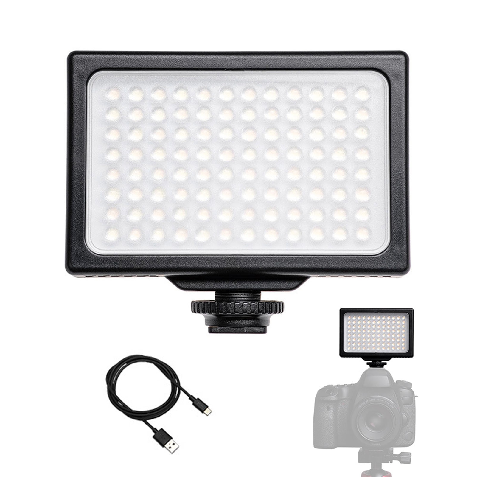 Luce Video a LED 3200K-5600K pannello LED dimmerabile fotografia portatile luce di riempimento con foro per vite da 1/4 pollici per fotografia Live