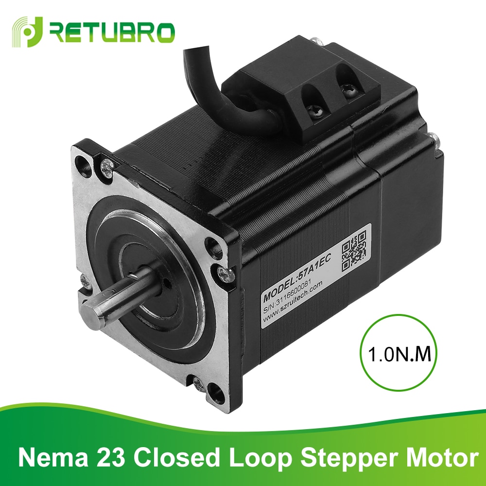 Stepper Servo Motor 57A1EC Fácil Servo Nema 23 1.0NM 3.5A 2 Fase Motor de Passo em malha fechada com encoder 73mm comprimento do corpo