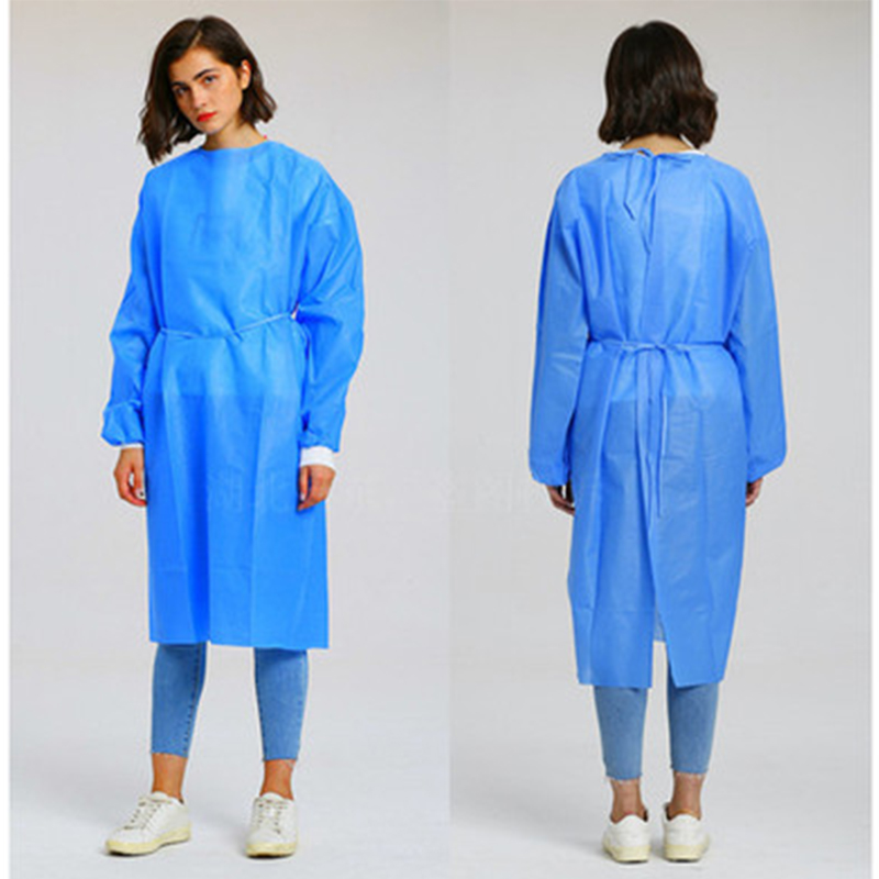 unisex Blau Einweg Vlies Anti Staub Sanitär Sicherheit Kleidung Schutz Gefahrgut Isolation Pflege Kleid Overall