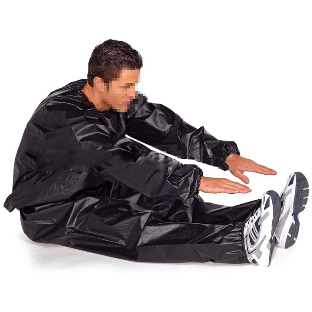 Fitness vandtæt pvc tung sauna dragt sved tøj pvc fitness vandtæt sauna dragt til gym træning bodybuilding