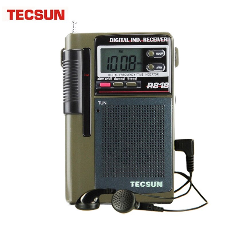 Tecsun R-818 Fm/Mw/Sw Radio Dual Conversion Wereldontvanger Radio Ontvanger Met Ingebouwde Luidspreker Internet radio Portatil