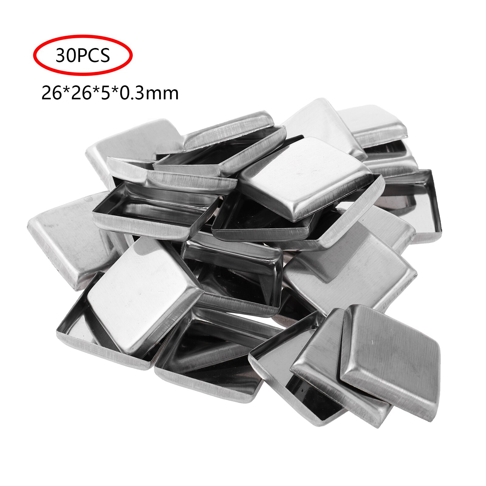 30Pcs Aluminum Eyeshadow Palette /Metal Sticker Round/Square Magnetic Palette Sticker for Empty Eyeshadow Makeup Color Palette: 26x26mm Empty Suqa