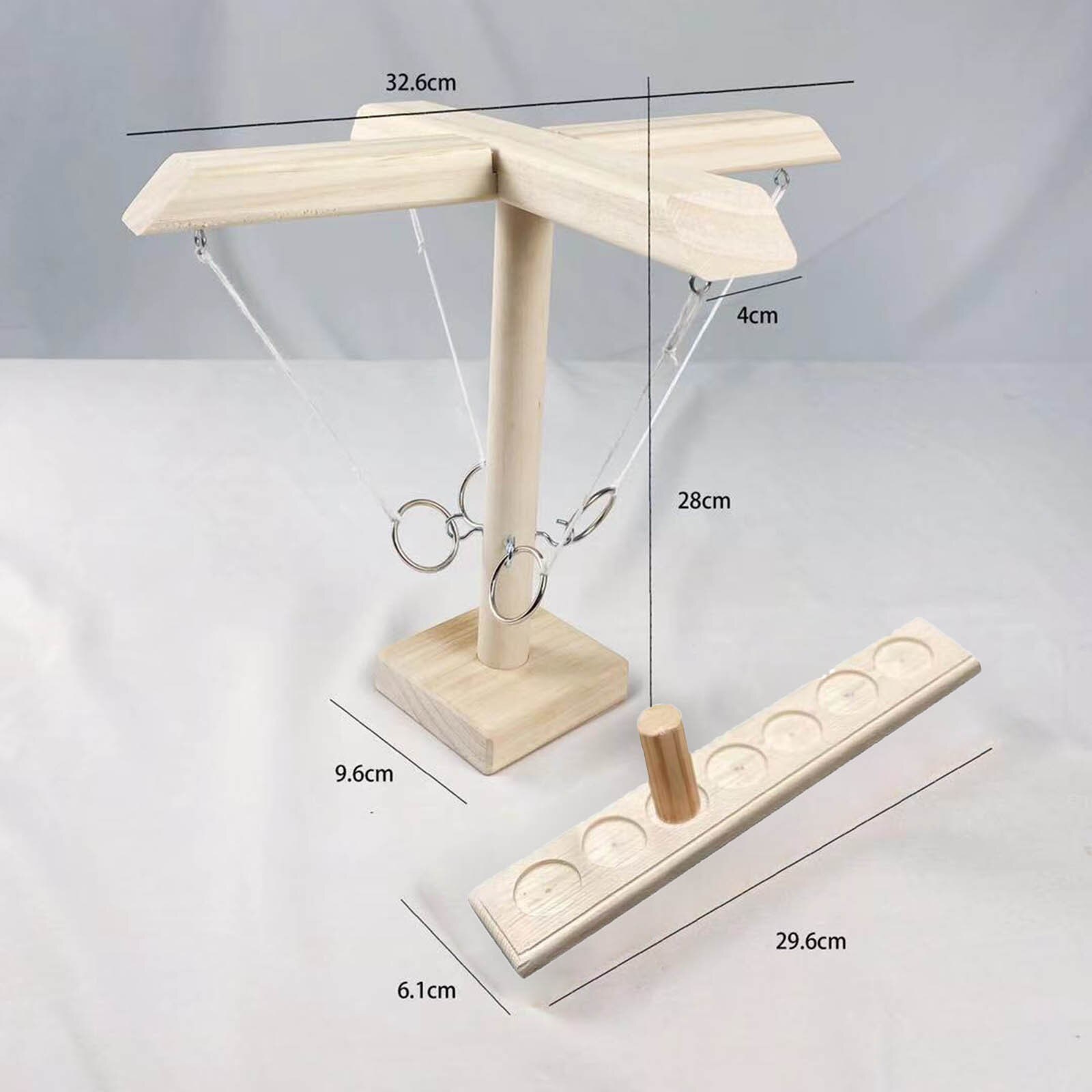 Four People Drinking Party Ring Leisure Style Bar Shop Handmade Wooden Ring Toss Hooks Fast-paced Interactive Game For Bars