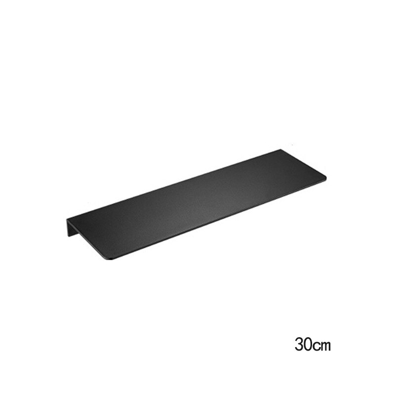 Étagère murale en aluminium brossé pour shampoing et cosmétiques, 30-50cm, pour salle de bain, toilette, cuisine, accessoires pour la maison: Black-30cm