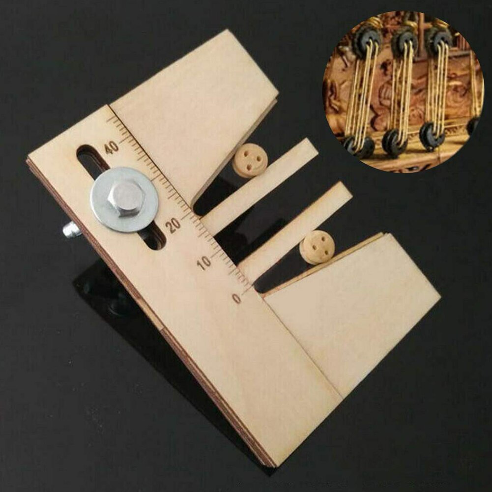 Practical Wooden Dead Eyes Mooring Tool Auxiliary Accessories Tool for Wood Ship Model Kit Adjustable Hand Mooring Tool