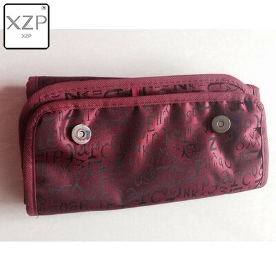 XZP Reisen Hängen Kosmetik Tasche Frauen Reißverschluss fallen knapp Machen hoch machen-hoch Taschen Notwendigkeiten Lagerung Organizer Wc Tasche: Burgund