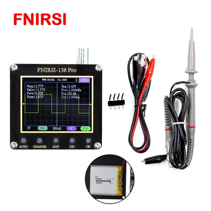 FNIRSI 138pro Digital Handheld Pocket Oscilloscope Portable 200KHz Analog Bandwidth PWM Square Waves Oscilloscope