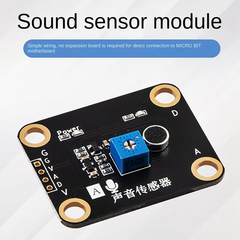 For Microbit Alligator Clip Sound Sensor Sound Sensing Microphone Amplifier Programming for Beginners Adult Learning